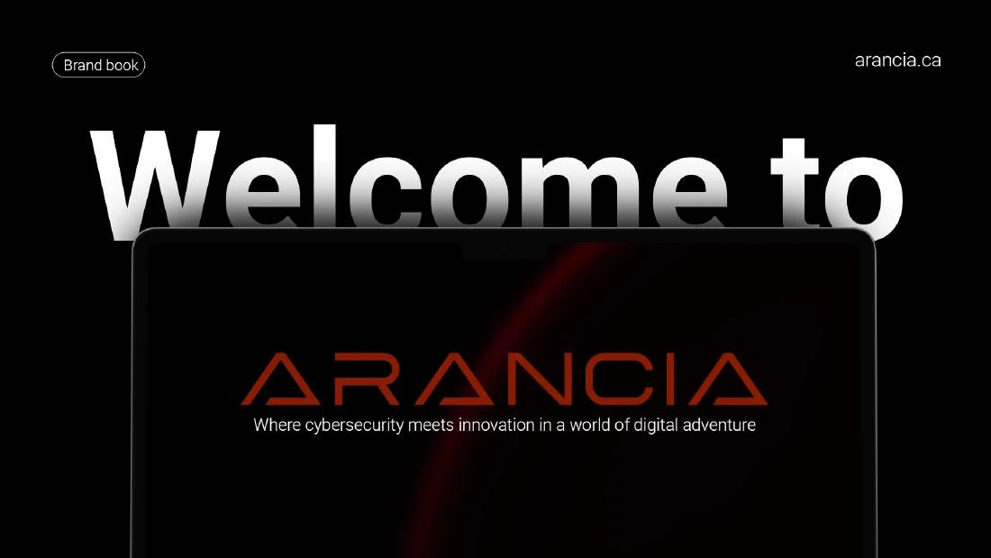 Arancia earlier brand playbook cover with the orange wordmark.