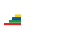 Milestones Academy of Texas original white wordmark and colored steps.